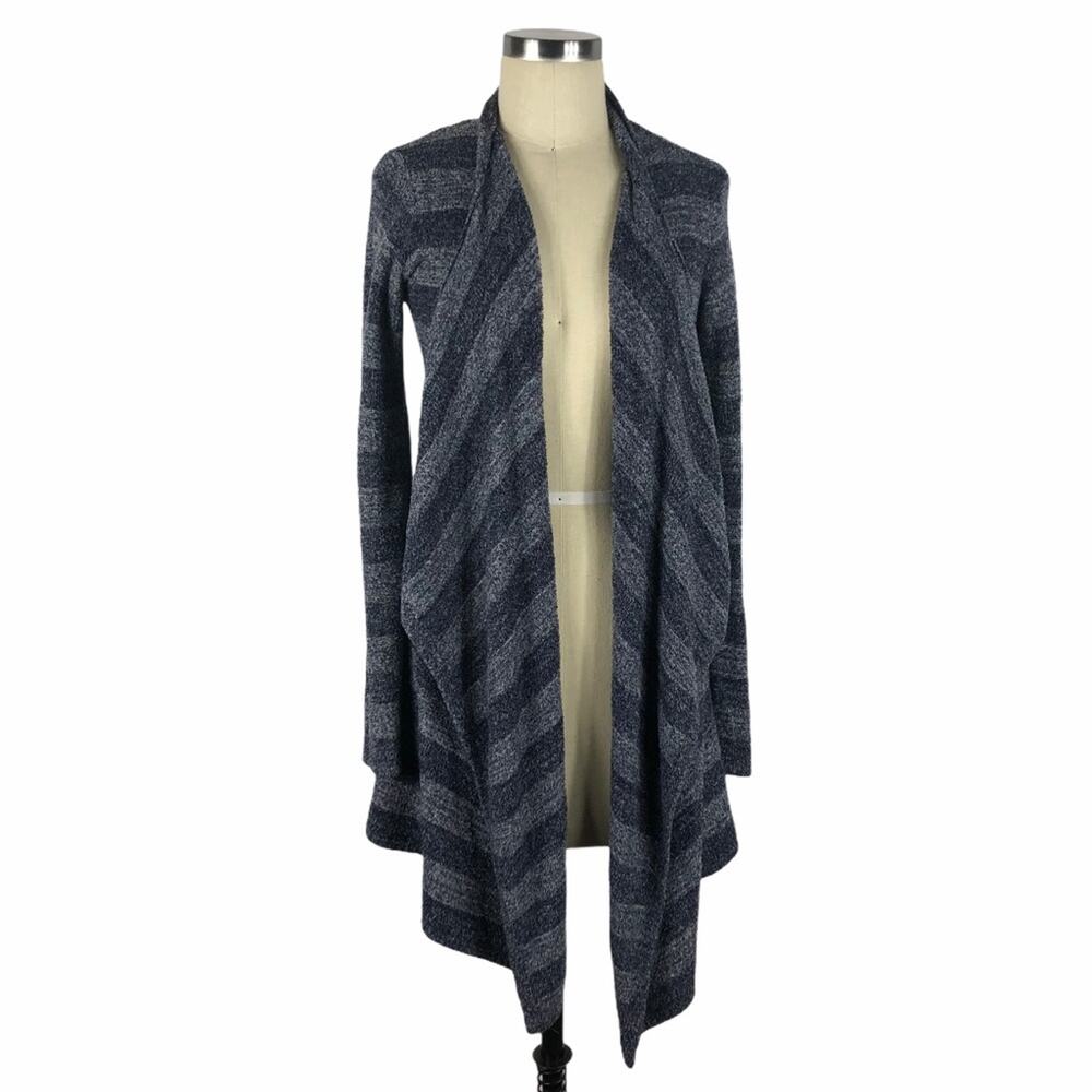 BAREFOOT DREAMS‎ Blue Striped Cardigan S/M 436